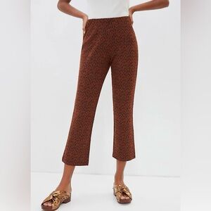 FREE SHIPPING Anthropologie Kick Flare Leopard Pants